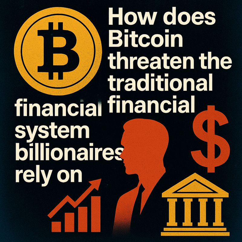 How does Bitcoin threaten the traditional financial system billionaires rely on