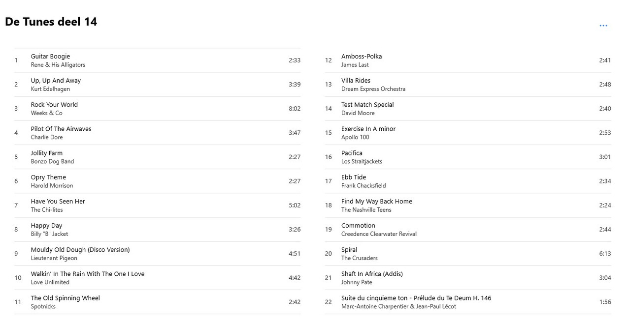 tunes back 14
