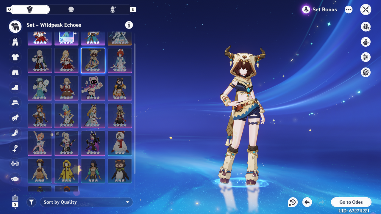 Genshin impact recent character skins