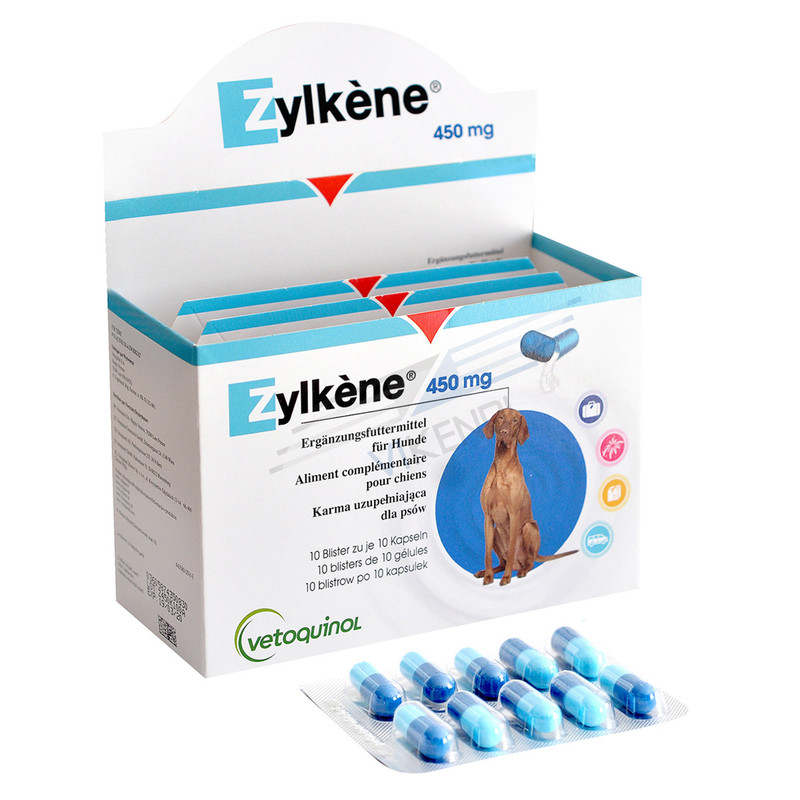 Vetoquinol Zylkene 450mg for Large Dogs Stress Anxiety Relief Food