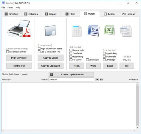 Directory List and Print Pro 4.26