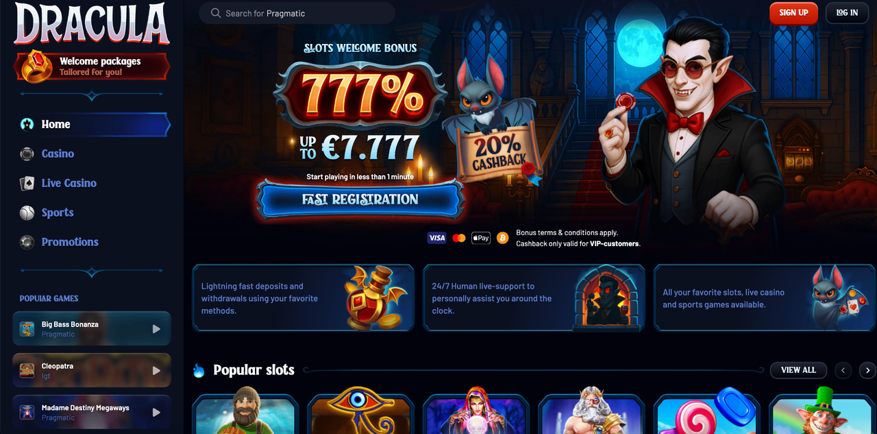 Dracula Casino Screenshot 1