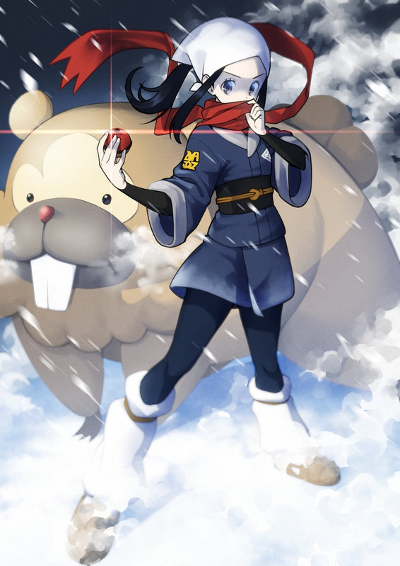 akari-and-bidoof-pokemon-and-2-more-draw