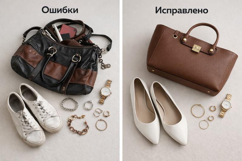 Ошибки аксессуаров и обуви