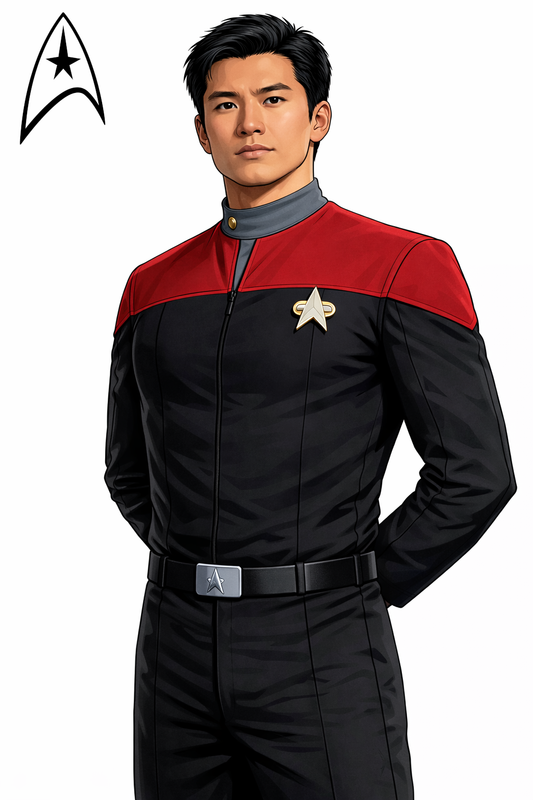 Chat GPT Star Trek Human Helm command helm department Haruto Kodama Ensign