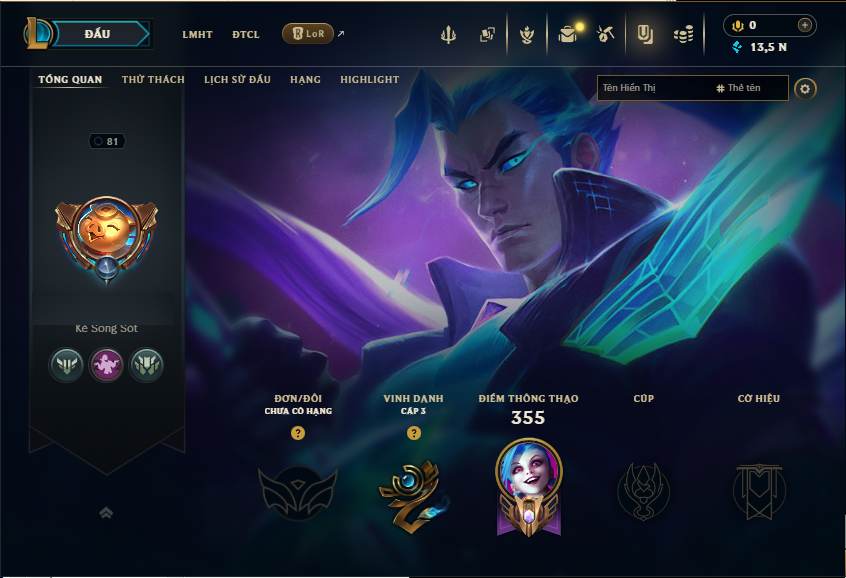 Acc LMHT # - Không Khung