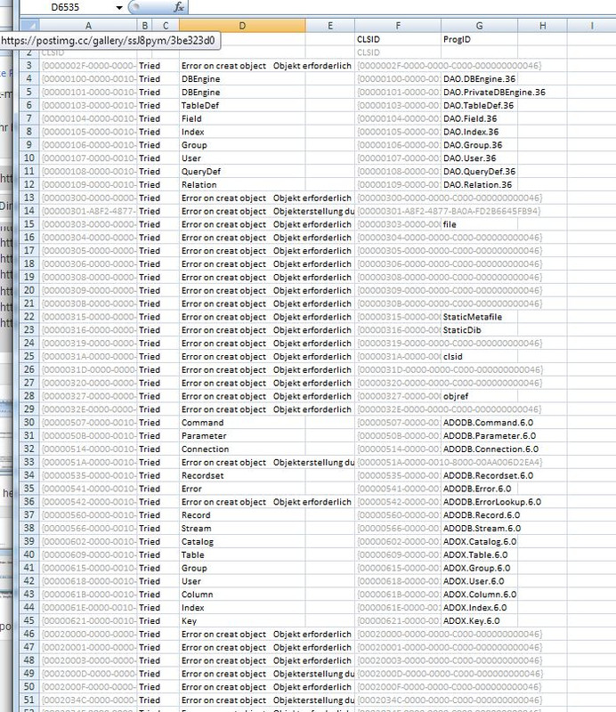 Results  Sub CLSIDsValueNames2()