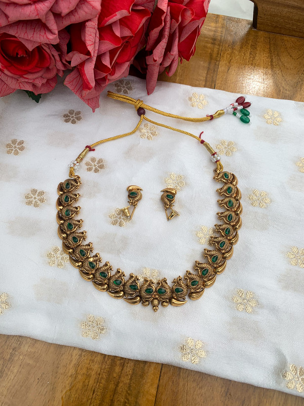 Peacock antique Traditional necklace 