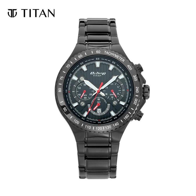 Titan Octane All Metal Analog Black Dial Men's Watch 90092NM01