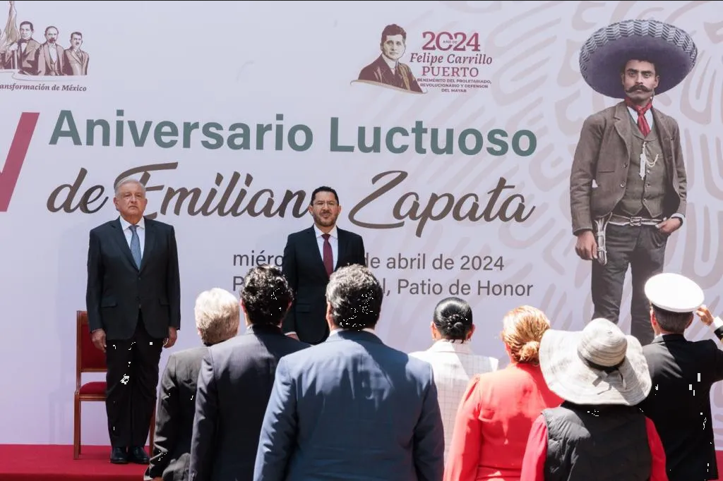AMLO encabeza conmemoración del 105 aniversario luctuoso de Emiliano Zapata