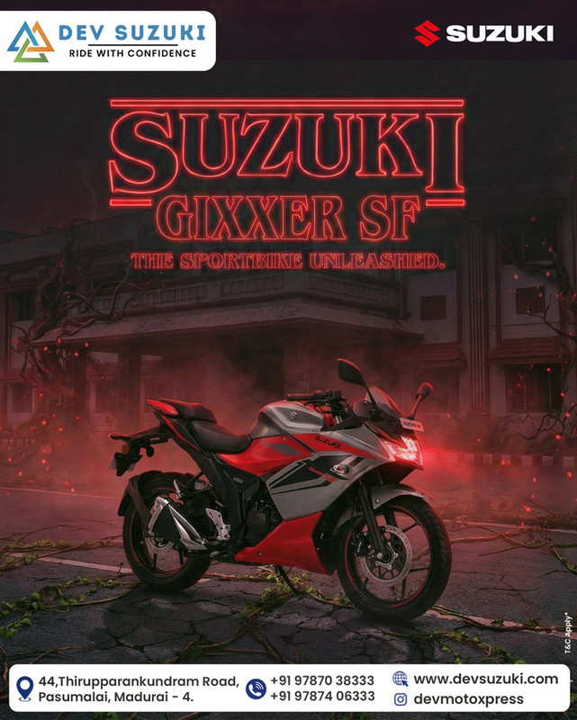 Dev Suzuki Gixxer SF stranger things