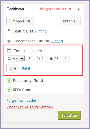 Cara Membuat Jadwal Post Artikel di WordPress