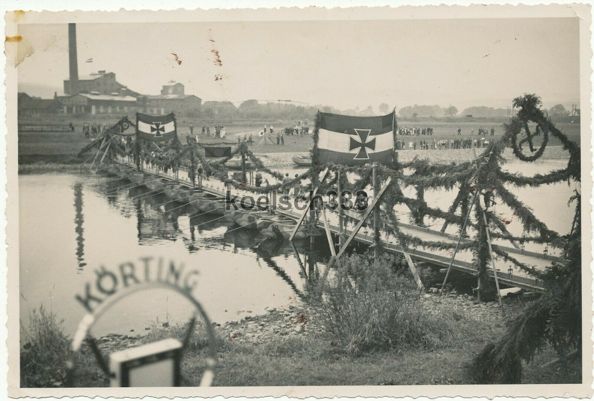 Foto Brückenbau 6. Preuss. Pionier Batl. Minden Bückeberg 1934 Körting Mikrofon