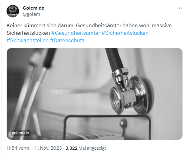 Cybersicherheit in Gesundheitsämtern