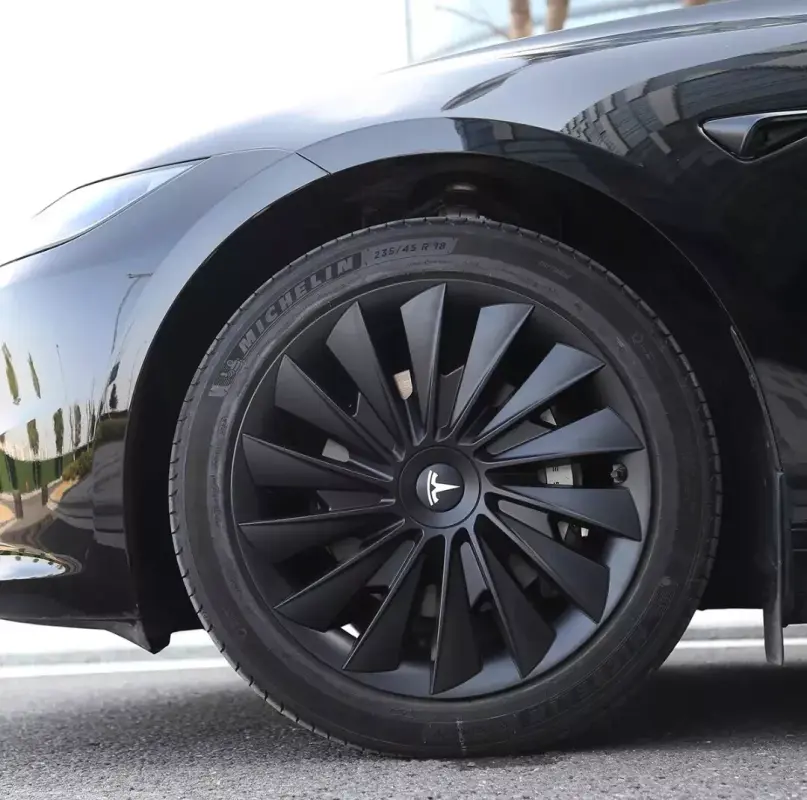 Close-up of Tesla Model Y wheel cover