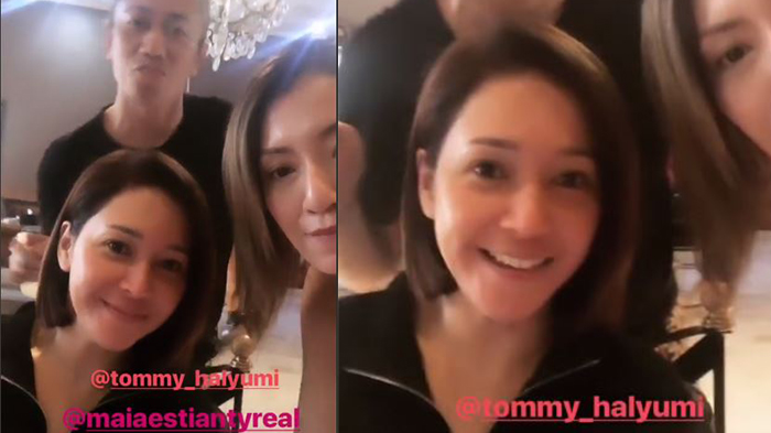 Maia Estianty dengan rambut baru (Instagram/mutyaadewi20)