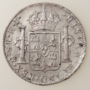 8 Reales 1809. Fernando VII. México HJ Busto imaginario. Dedicada a 10 pfennig y Gobierno Provisional PAS5018b