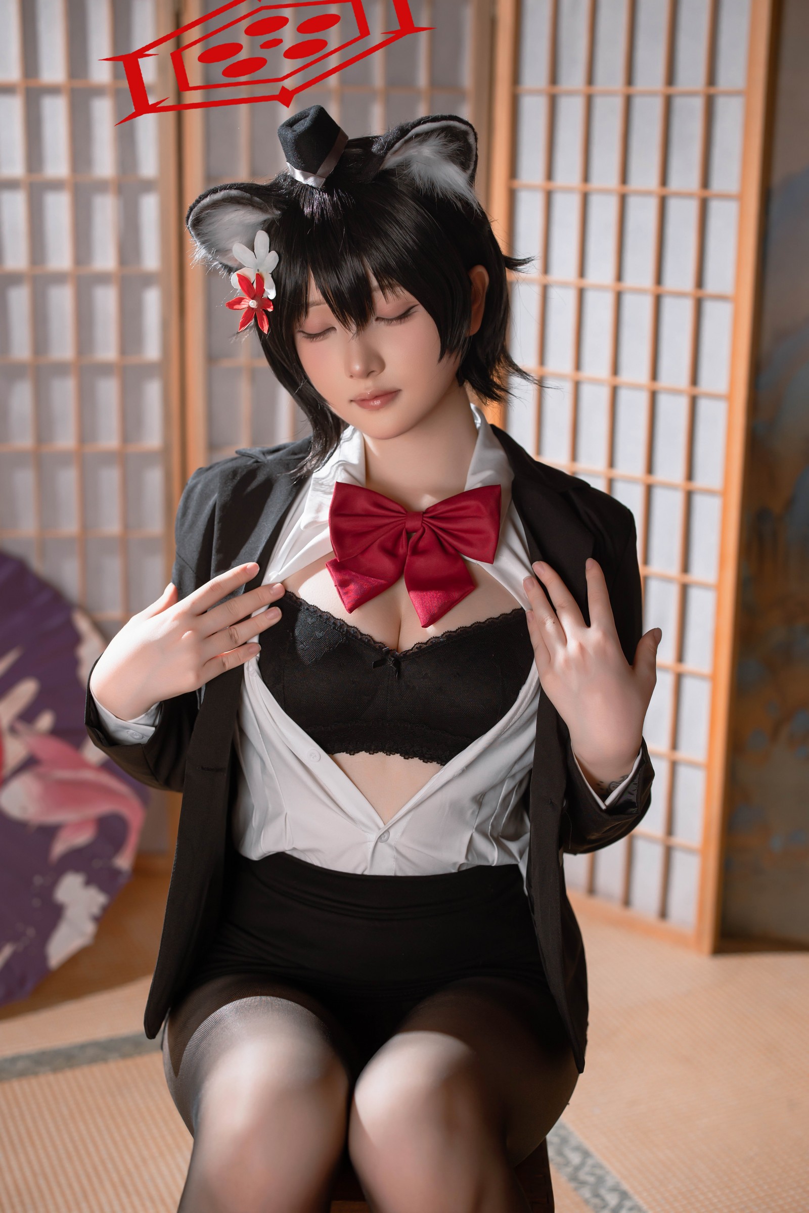 屿鱼 Yuyu 蔚蓝档案 春日椿 导游主题 Cosplay 写真集（55P｜156MB）插图5