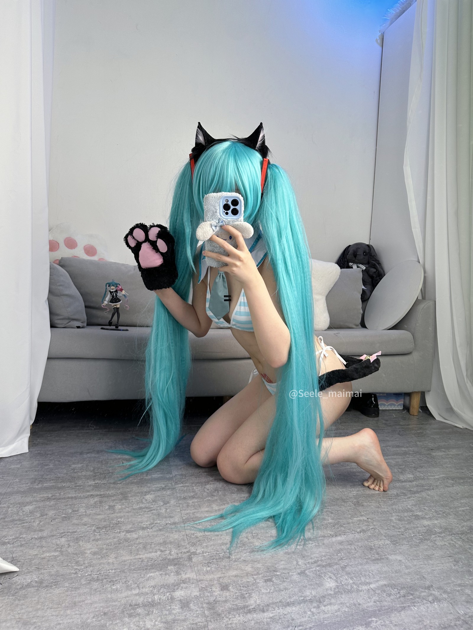 Seele麦麦初音未来主题写真｜可爱蓝系高清图包（80P-273MB）插图2