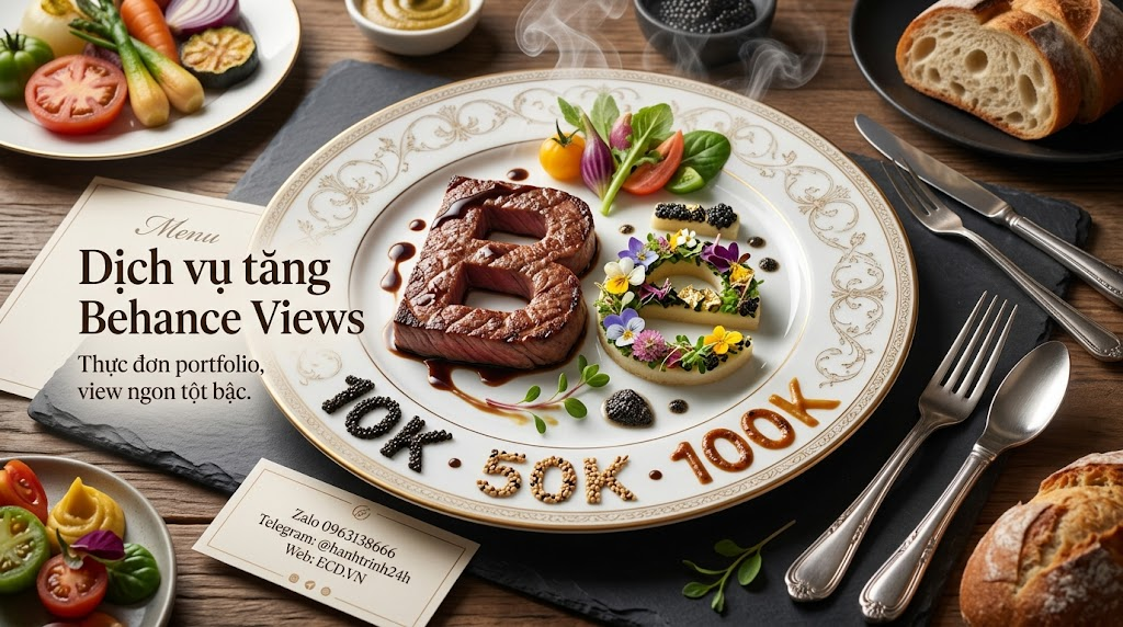 dịch vụ tăng behance views miễn phí cho portfolio