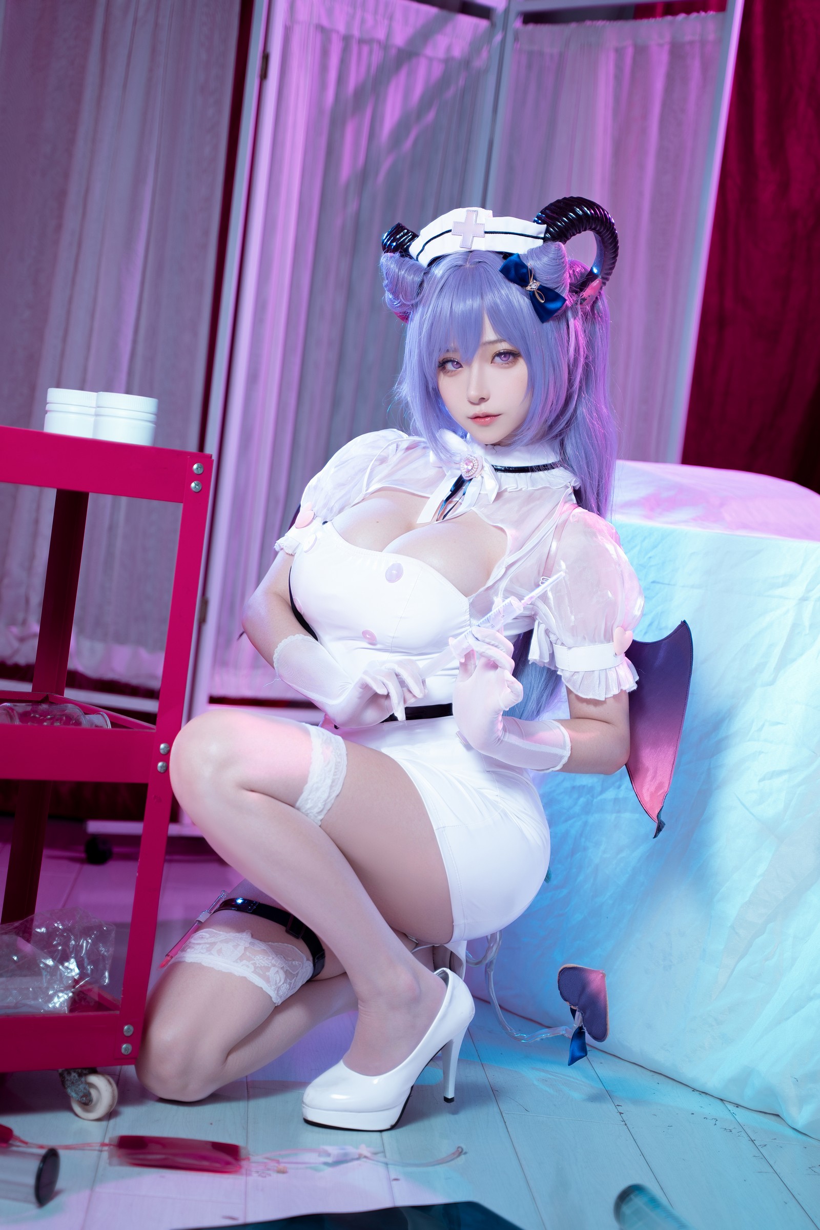 Seya-狮砸 – 刻晴护士 Cosplay 高清写真（12P-159MB）原神人气角色插图8
