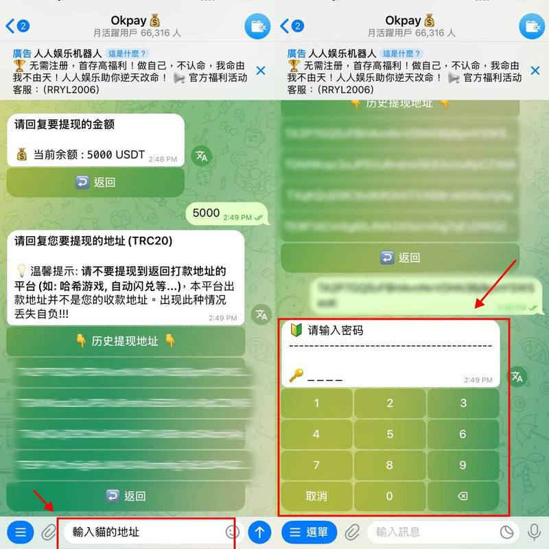 Step 5 輸入收款地址