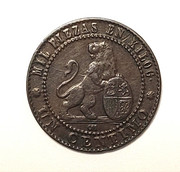 1 Céntimo de 1870. Gobierno Provisional. 1-ctmo-1870-rev