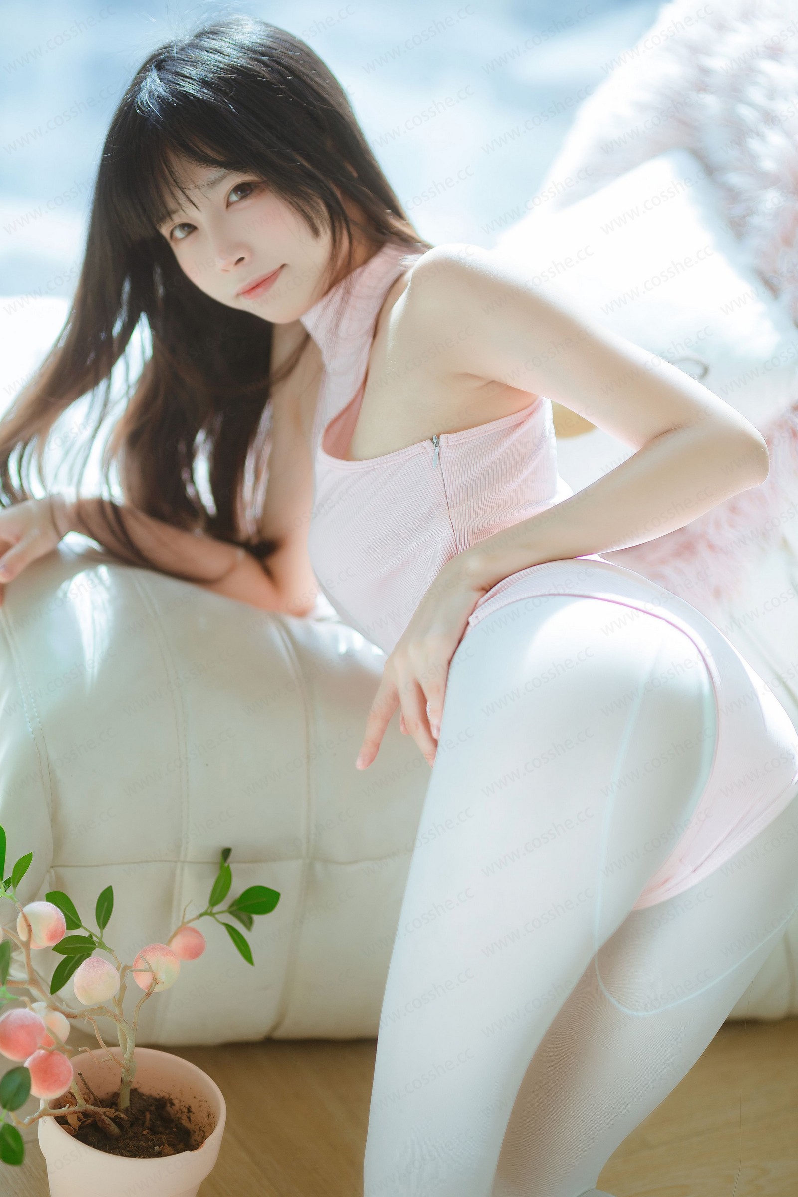 三無人型福利写真：白丝桃子甜美 COS 套图（60P／171.8M）插图6