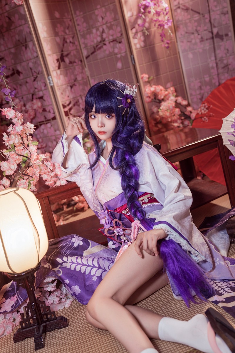 艾西Aiwest 雷电将军Cosplay写真图集 原神角色高清美图 30P (346.6M)插图5