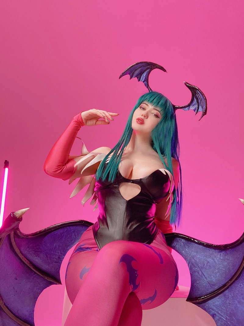 Alina Becker 莫莉甘 Morrigan Cosplay 暗黑系角色写真【40P-77.6M】插图6