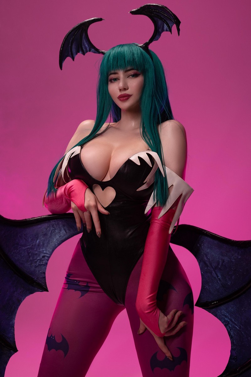 Alina Becker 莫莉甘 Morrigan Cosplay 暗黑系角色写真【40P-77.6M】插图6