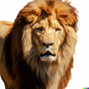 DALL-E-Photo-of-a-lion-White-background