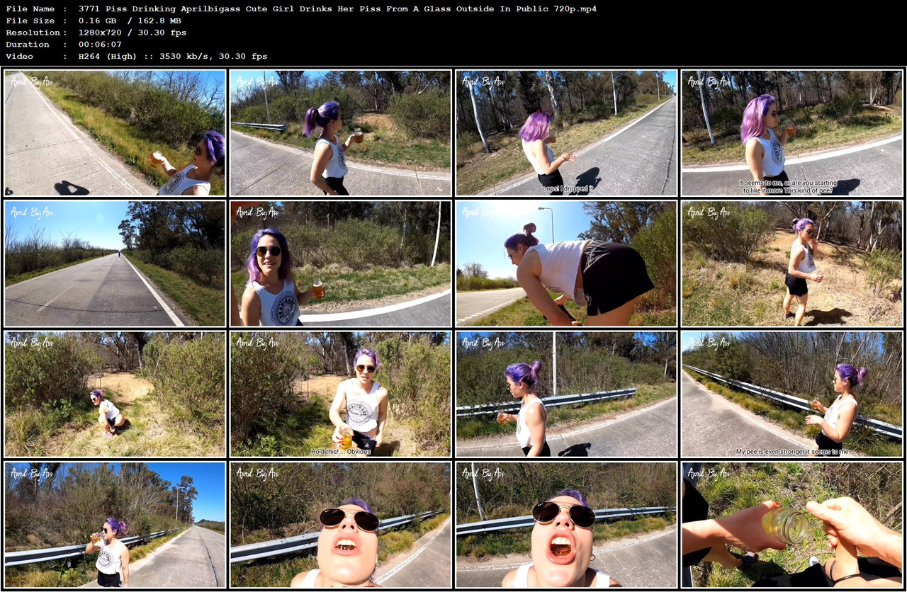 3771 Piss Drinking Aprilbigass Cute Girl Drinks Her Piss From A Glass Outside In Public 720p mp4