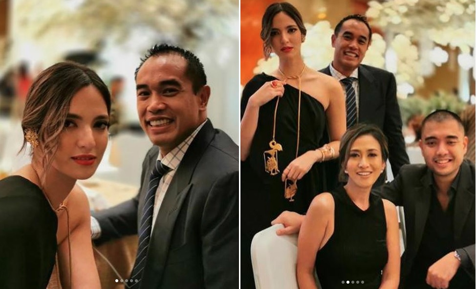 Nia Ramadhani dan Ardi Bakrie saat menghadiri resepsi pernikahan Citra Kirana dan Rezky Aditya