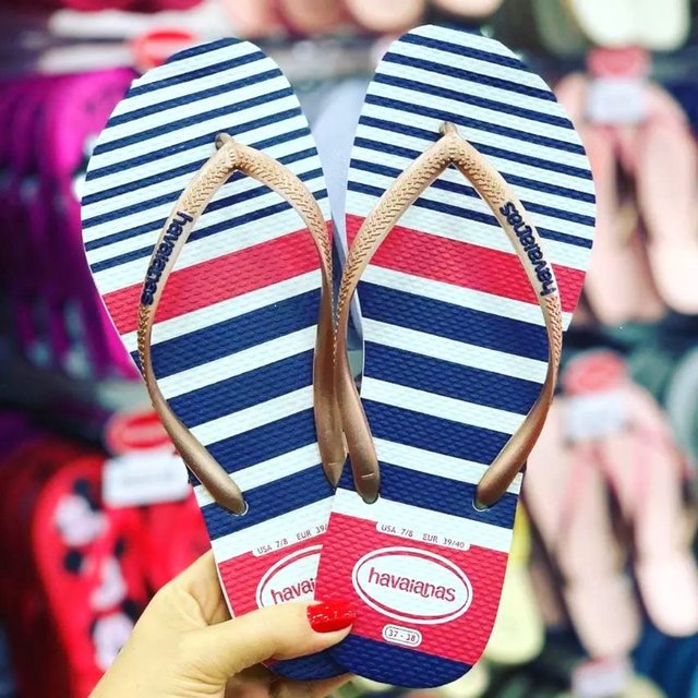 Chinelo Slim Nautical, Havaianas, Meninas