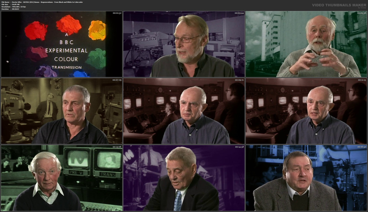 Doctor Who - S07E01 (051) Bonus - Regenerations - From Black and White to Color.mkv