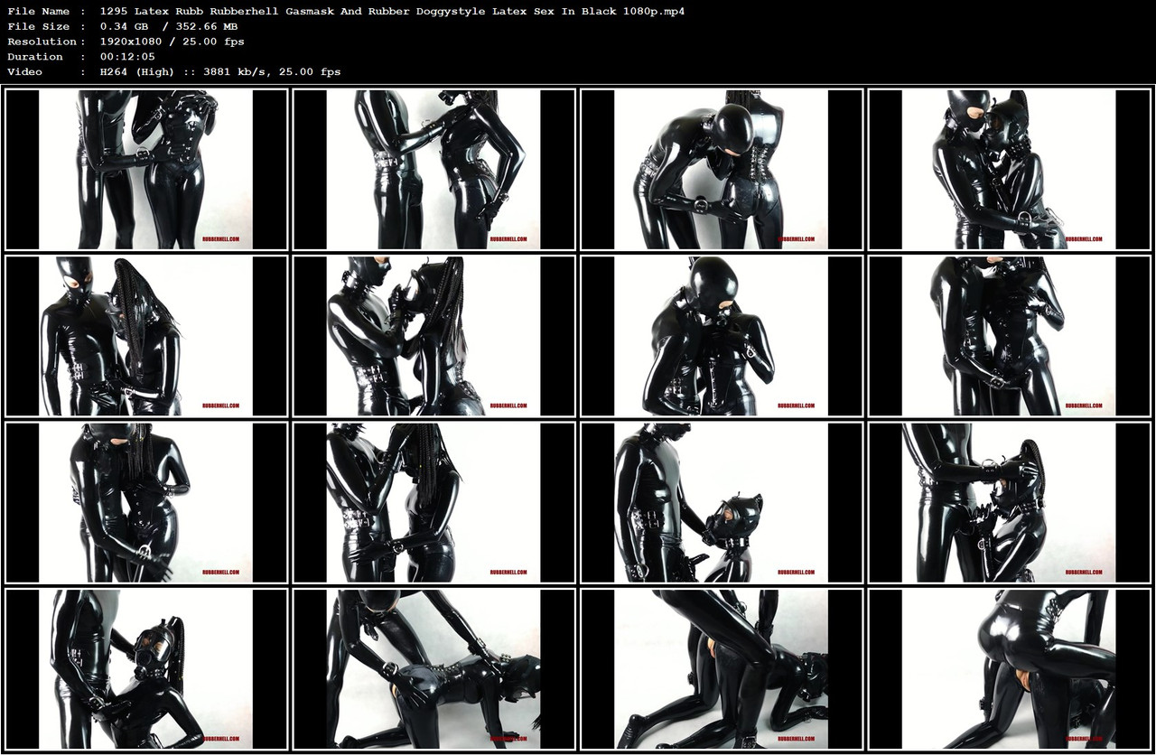 1295 Latex Rubb Rubberhell Gasmask And Rubber Doggystyle Latex Sex In Black 1080p mp4