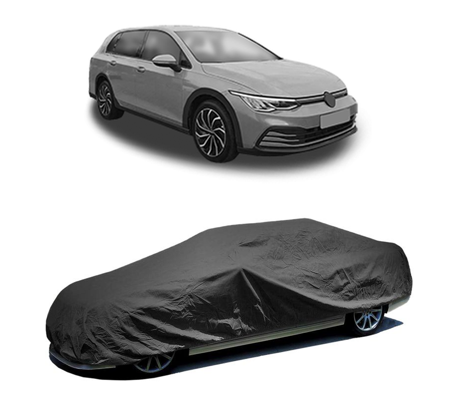 Husa tip prelata auto pentru Volkswagen Golf ALLTRACK VIII (CG5) 2020 - 2024,culoare negru, material textil impermeabil, rezistanta la intemperii praf UV, CARPASSION Husa Protectie
