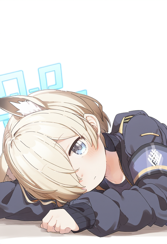 depth of field, 1girl, kanna (blue archive), short hair, {{artist_ yukie (kusaka s-2943376408