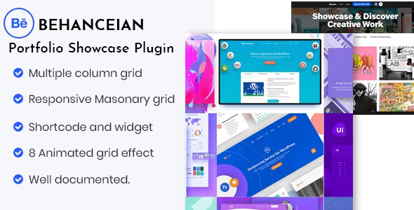 Behanceian – Behance Portfolio Showcase Plugin WordPress