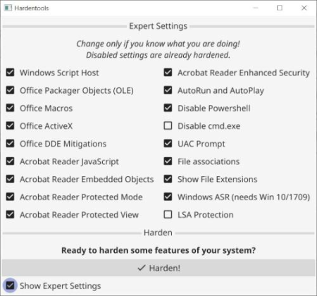 Hardentools 2.2