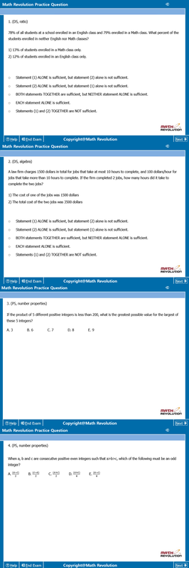 Math Revolution Questions