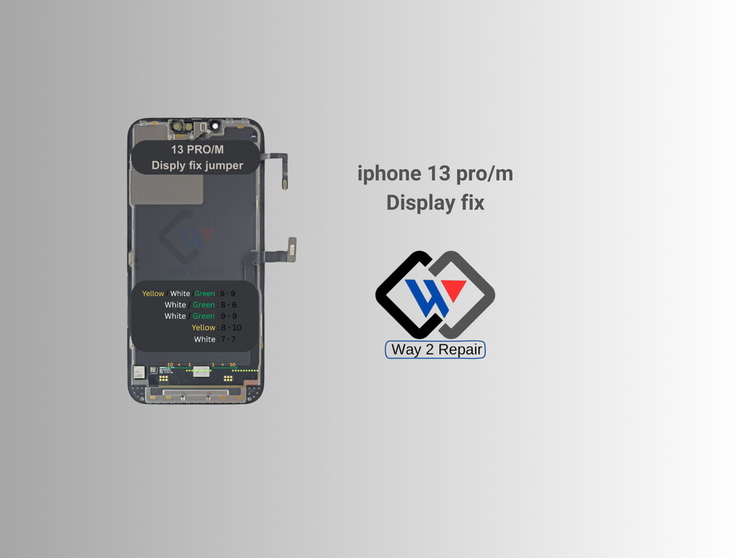 iPhone 13 pro & max Display white green yellow screen fix