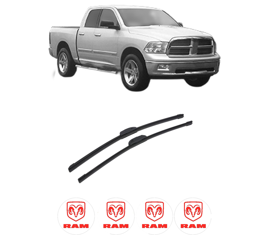 Set stergatoare auto RAM 1500 Extended Cab Pickup (DS) din 2013-2018, pentru parbriz auto, 2 bucati, Bosch Aerotwin Retrofit, din cauciuc siliconat rezistent, 4 Stickere Auto RAM