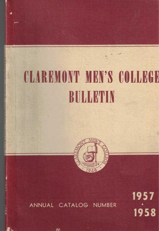 Claremont Men's College Bulletin 1957-1958