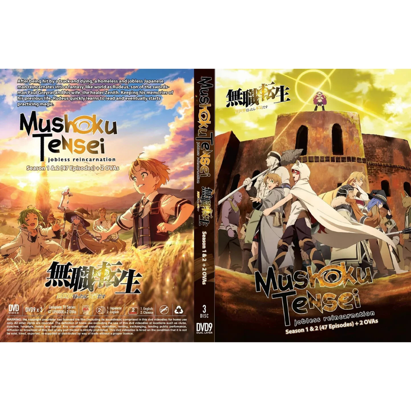 Mushoku Tensei Jobless Reincarnation Season 1-2 + OVA DVD Boxset