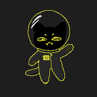 A cat in a spacesuit