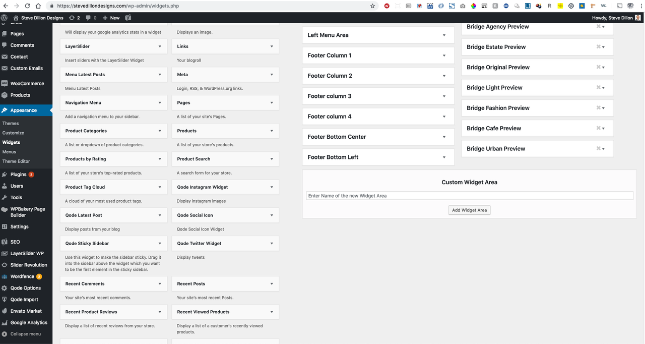 Widgets ‹ Steve Dillon Designs — WordPress 2019-03-08 13-37-51