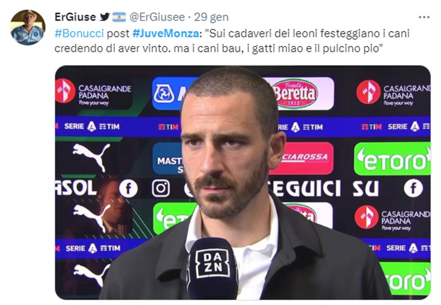 bonucci divertente juventus monza