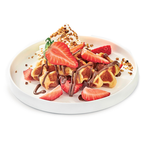 Gofr z bitą śmietaną  i dodatkami do wyboru 180 g